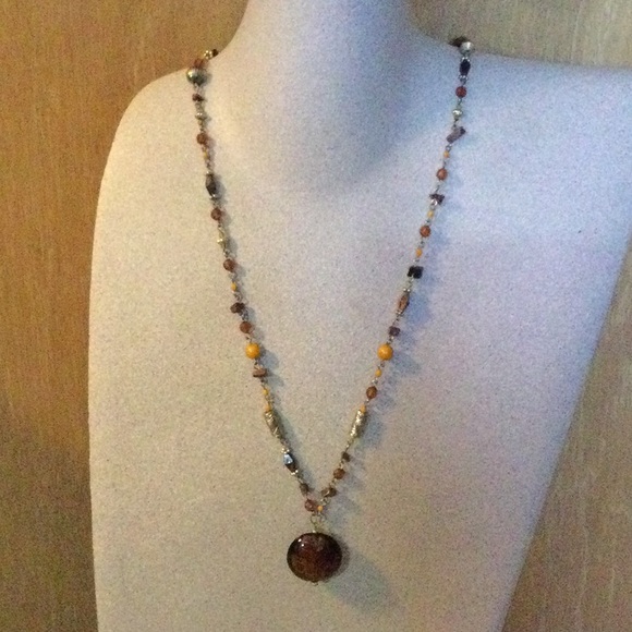 Art Glass Pendant Necklace - Picture 2 of 4